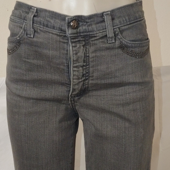 NYDJ ⭐️ Charcoal Gray Embellished Jeans - Picture 2 of 10